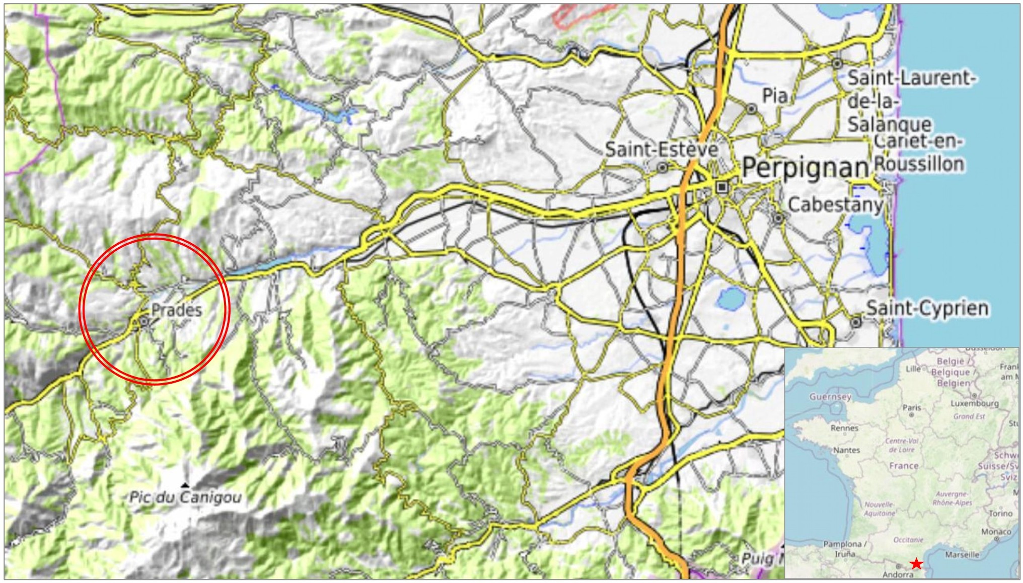 Carte - Prades situation